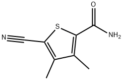 5-시아노-3,4-디메틸티오펜-2-카르복스아미드 구조식 이미지