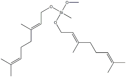 (E,E)-bis[(3,7-dimethyl-2,6-octadienyl)oxy]methoxymethylsilane Structure