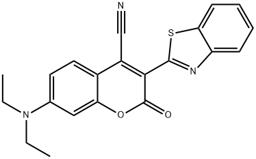 3-(benzothiazol-2-yl)-7-(diethylamino)-2-oxo-2H-1-benzopyran-4-carbonitrile Structure