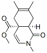 cis-4a,5,8,8a-Tetrahydro-4a-methoxycarbonyl-2,6,7-trimethyl-1(2H)-isoquinolone 구조식 이미지