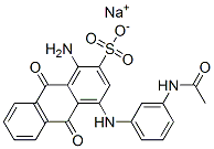 sodium 4-[[3-(acetylamino)phenyl]amino]-1-amino-9,10-dihydro-9,10-dioxoanthracene-2-sulphonate  Structure