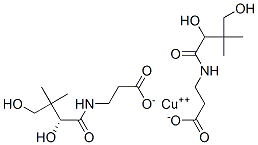 copper(2+) (R)-N-(2,4-dihydroxy-3,3-dimethyl-1-oxobutyl)-beta-alaninate Structure