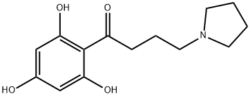 2',4',6'-trihydroxy-4-(pyrrolidin-1-yl)butyrophenone 구조식 이미지