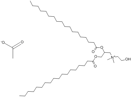 DIMETHYL-DL-2,3-DISTEAROYL-OXYPROPYL-2'-HYDROXY-ETHYLAMMONIUM ACETATE Structure