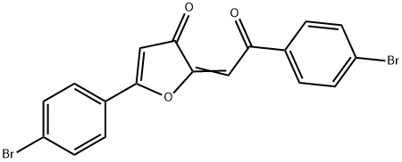 3(2H)-Furanone, 5-(4-bromophenyl)-2-(2-(4-bromophenyl)-2-oxoethylidene )- 구조식 이미지