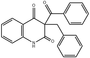 3-Benzoyl-3-(phenylmethyl)quinoline-2,4(1H,3H)-dione 구조식 이미지