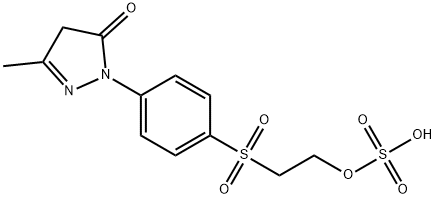 2-(4-(3-methyl-5-oxo-4,5-dihydropyrazol-1-yl)phenylsulfonyl)ethyl hydrogen sulfate 구조식 이미지