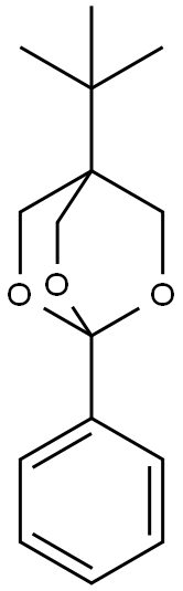 2,6,7-트리옥사비시클로(2.2.2)옥탄,4-t-부틸-1-페닐- 구조식 이미지