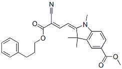 5-methyl 3-phenylpropyl 5-carboxylato-alpha-cyano-1,3,3-trimethylindoline-DELTA2,.gamma.-crotonate Structure