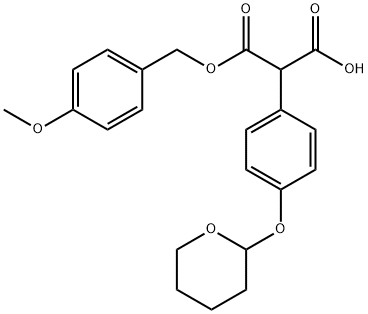 [(4-메톡시페닐)메틸]수소[4-[(테트라히드로-2H-피란-2-일)옥시]페닐]말로네이트 구조식 이미지