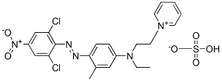 1-[2-[[4-[(2,6-dichloro-4-nitrophenyl)azo]-m-tolyl]ethylamino]ethyl]pyridinium hydrogen sulphate 구조식 이미지