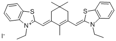 3-ETHYL-2-[(3-([3-ETHYL-1,3-BENZOTHIAZOL-2(3H)-YLIDENE]METHYL)-2,5,5-TRIMETHYL-2-CYCLOHEXEN-1-YLIDENE)METHYL]-1,3-BENZOTHIAZOL-3-IUM IODIDE Structure