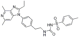 BenzenesulfonaMide, N-[[[2-[4-(2-ethyl-4,6-diMethyl-1H-iMidazo[4,5-c]pyridin-1-yl)phenyl]ethyl]aMino]carbonyl]-4-Methyl- 구조식 이미지