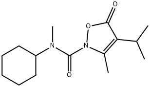 2(5H)-Isoxazolecarboxamide,  N-cyclohexyl-N,3-dimethyl-4-(1-methylethyl)-5-oxo- 구조식 이미지