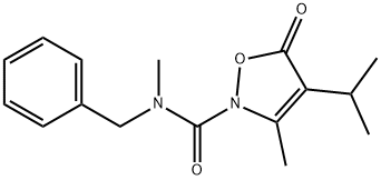 2(5H)-Isoxazolecarboxamide,  N,3-dimethyl-4-(1-methylethyl)-5-oxo-N-(phenylmethyl)- 구조식 이미지