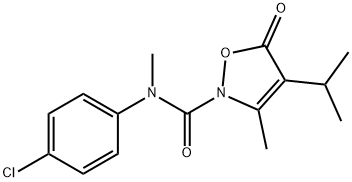 2(5H)-Isoxazolecarboxamide,  N-(4-chlorophenyl)-N,3-dimethyl-4-(1-methylethyl)-5-oxo- 구조식 이미지