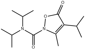 2(5H)-Isoxazolecarboxamide,  3-methyl-N,N,4-tris(1-methylethyl)-5-oxo- 구조식 이미지