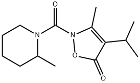 Piperidine,  2-methyl-1-[[3-methyl-4-(1-methylethyl)-5-oxo-2(5H)-isoxazolyl]carbonyl]-  (9CI) 구조식 이미지