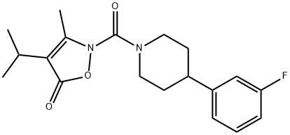 Piperidine,  4-(3-fluorophenyl)-1-[[3-methyl-4-(1-methylethyl)-5-oxo-2(5H)-isoxazolyl]carbonyl]-  (9CI) 구조식 이미지