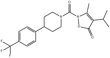Piperidine,  1-[[3-methyl-4-(1-methylethyl)-5-oxo-2(5H)-isoxazolyl]carbonyl]-4-[4-(trifluoromethyl)phenyl]-  (9CI) 구조식 이미지