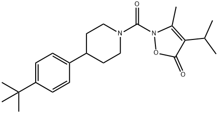 Piperidine,  4-[4-(1,1-dimethylethyl)phenyl]-1-[[3-methyl-4-(1-methylethyl)-5-oxo-2(5H)-isoxazolyl]carbonyl]-  (9CI) Structure