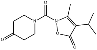 4-Piperidinone,  1-[[3-methyl-4-(1-methylethyl)-5-oxo-2(5H)-isoxazolyl]carbonyl]- Structure