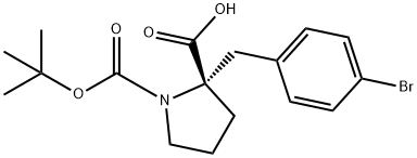 BOC-(S)-ALPHA-(4-BROMOBENZYL)-PROLINE Structure