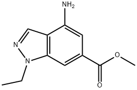 1H-Indazole-6-carboxylicacid,4-amino-1-ethyl-,methylester(9CI) 구조식 이미지