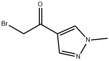 Ethanone, 2-bromo-1-(1-methyl-1H-pyrazol-4-yl)- (9CI) 구조식 이미지