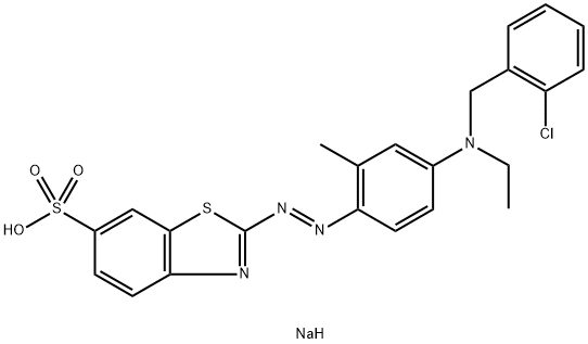sodium 2-[[4-[(2-chlorobenzyl)ethylamino]-m-tolyl]azo]benzothiazole-6-sulphonate Structure