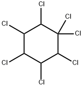 1,1,2,3,4,5,6-헵타클로로시클로헥산 구조식 이미지