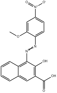 3-hydroxy-4-[(2-methoxy-4-nitrophenyl)azo]-2-naphthoic acid Structure