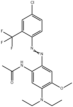 N-[2-[[4-Chloro-2-(trifluoromethyl)phenyl]azo]-5-(diethylamino)-4-methoxyphenyl]acetamide Structure