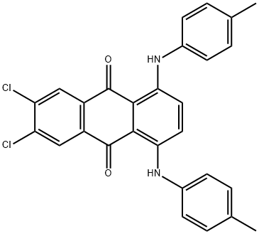 6,7-dichloro-1,4-bis[(4-methylphenyl)amino]anthraquinone Structure