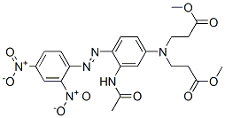 methyl N-[3-(acetylamino)-4-[(2,4-dinitrophenyl)azo]phenyl]-N-(3-methoxy-3-oxopropyl)-beta-alaninate 구조식 이미지