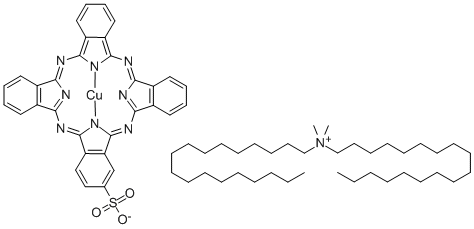 N,N-Dimethyl-N-octadecyl-1-octadecanaminium-(Sp-4-2)-[29H,31H-phthalocyanine-2- sulfonato-N29,N30,N31,N32]cuprate Structure