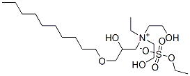 (3-데실옥시-2-히드록시프로필)에틸비스(2-히드록시에틸)암모늄에틸황산염 구조식 이미지