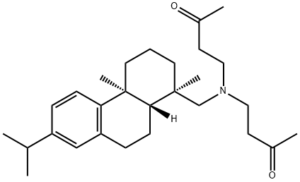 [1R-(1alpha,4abeta,10aalpha)]-4,4'-[[[1,2,3,4,4a,9,10,10a-octahydro-7-isopropyl-1,4a-dimethylphenanthren-1-yl]methyl]imino]bisbutan-2-one 구조식 이미지