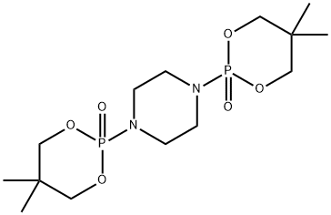 Piperazine, 1,4-bis(5,5-dimethyl-2-oxido-1,3,2-dioxaphosphorinan-2-yl)- 구조식 이미지