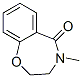 1,4-Benzoxazepin-5(2H)-one, 3,4-dihydro-4-methyl- 구조식 이미지