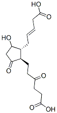 9-hydroxy-11,15-dioxo-2,3,18,19-tetranorprost-5-ene-1,20-dioic acid Structure