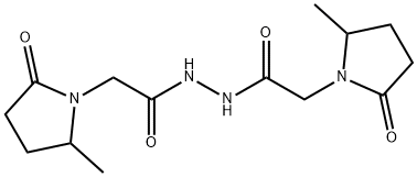 bis[2-methyl-5-oxopyrrolidine-1-aceto]hydrazide Structure