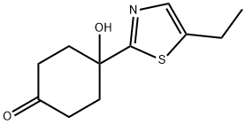 Cyclohexanone, 4-(5-ethyl-2-thiazolyl)-4-hydroxy- (9CI) 구조식 이미지