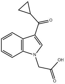 (3-CYCLOPROPANECARBONYL-INDOL-1-YL)-아세트산 구조식 이미지