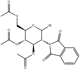 브로모2-데옥시-2-N-프탈이미도-3,4,6-트리-O-아세틸-α,β-D-글루코피라노사이드 구조식 이미지