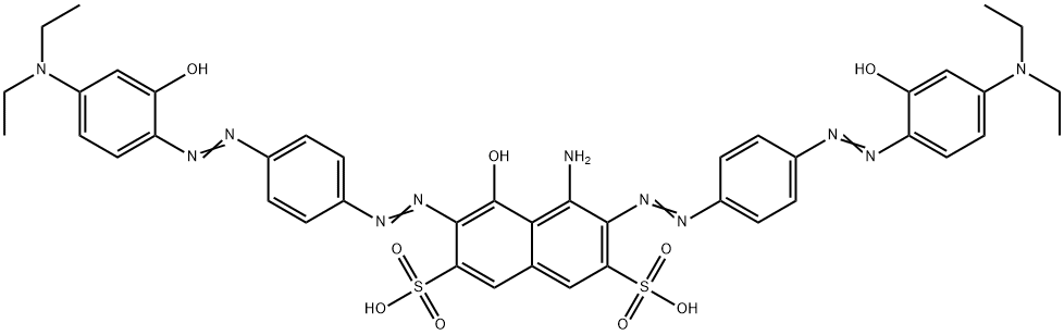 4-Amino-3,6-bis[[4-[[4-(diethylamino)-2-hydroxyphenyl]azo]phenyl]azo]-5-hydroxy-2,7-naphthalenedisulfonic acid 구조식 이미지