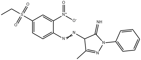 4-[[4-(Ethylsulfonyl)-2-nitrophenyl]azo]-2,4-dihydro-5-methyl-2-phenyl-3H-pyrazol-3-imine 구조식 이미지