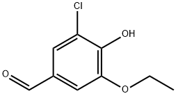 3-클로로-5-에톡시-4-하이드록시벤잘데하이드 구조식 이미지