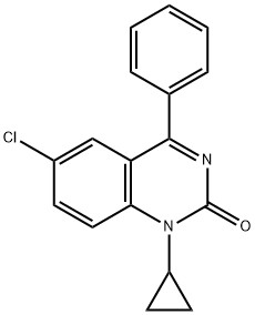 2(1H)-Quinazolinone, 6-chloro-1-cyclopropyl-4-phenyl- 구조식 이미지