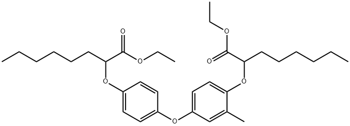 Ethyl 2-(4-(4-((1-(ethoxycarbonyl)heptyl)oxy)-3-methylphenoxy)phenoxy) octanoate Structure